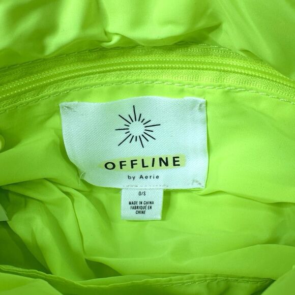 OFFLINE by aerie Neon Green Puffer Pouch Bag - Picture 4 of 4